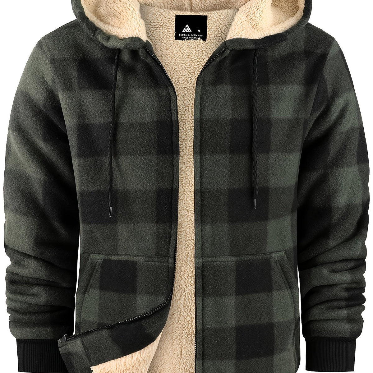 Colton | Men's Hooded Flannel Shirt Jacket with Sherpa Lining 5