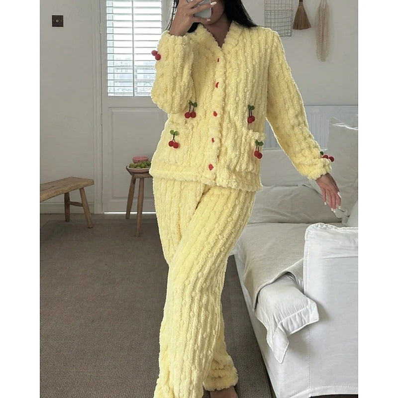 Delilah | Women's Cozy Cherry Loungewear Set 7