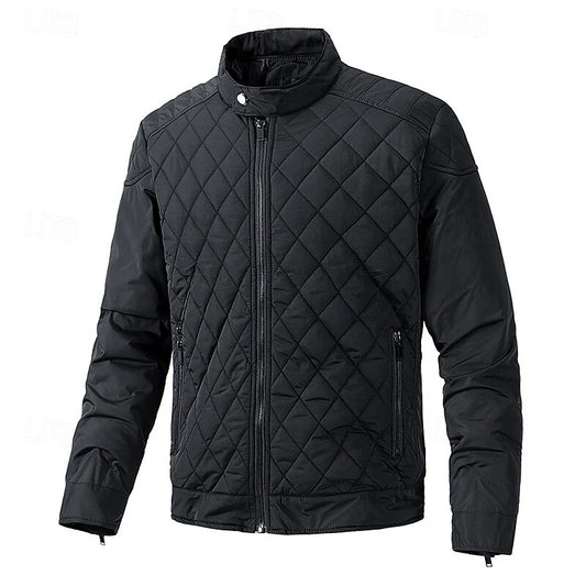 Diamond-Quilted Stand-Collar Jacket | Women's Outerwear 0