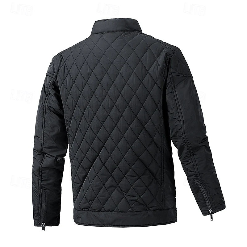 Diamond-Quilted Stand-Collar Jacket | Women's Outerwear 1