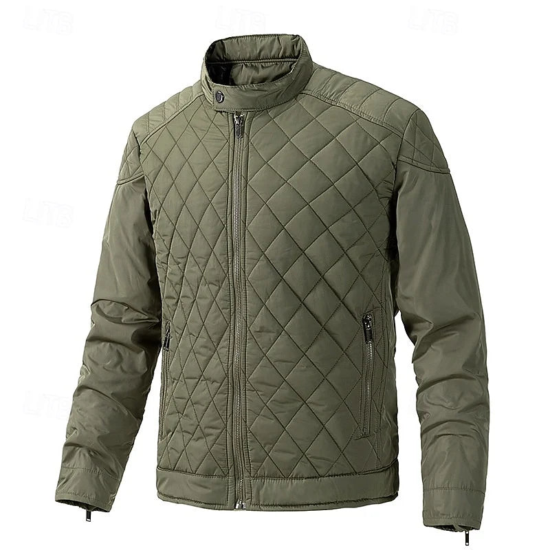 Diamond-Quilted Stand-Collar Jacket | Women's Outerwear 10
