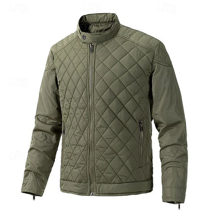 Diamond-Quilted Stand-Collar Jacket | Women's Outerwear 10