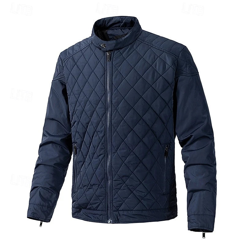 Diamond-Quilted Stand-Collar Jacket | Women's Outerwear 11