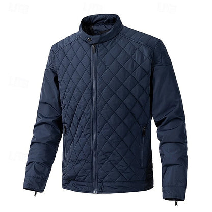 Diamond-Quilted Stand-Collar Jacket | Women's Outerwear 11