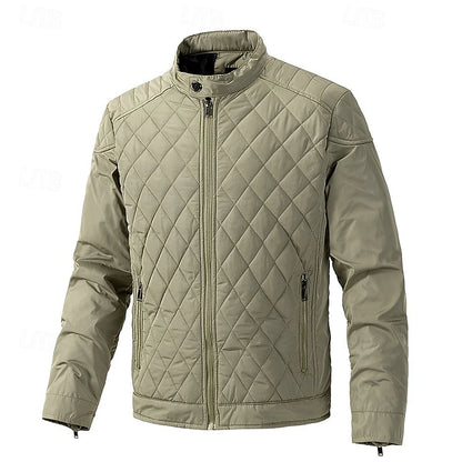 Diamond-Quilted Stand-Collar Jacket | Women's Outerwear 12