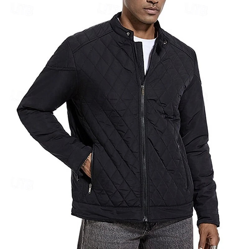 Diamond-Quilted Stand-Collar Jacket | Women's Outerwear 3