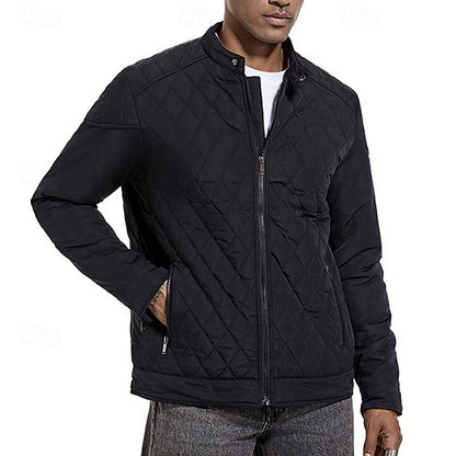Diamond-Quilted Stand-Collar Jacket | Women's Outerwear 3