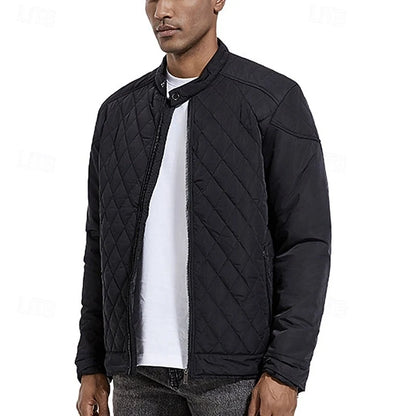 Diamond-Quilted Stand-Collar Jacket | Women's Outerwear 4