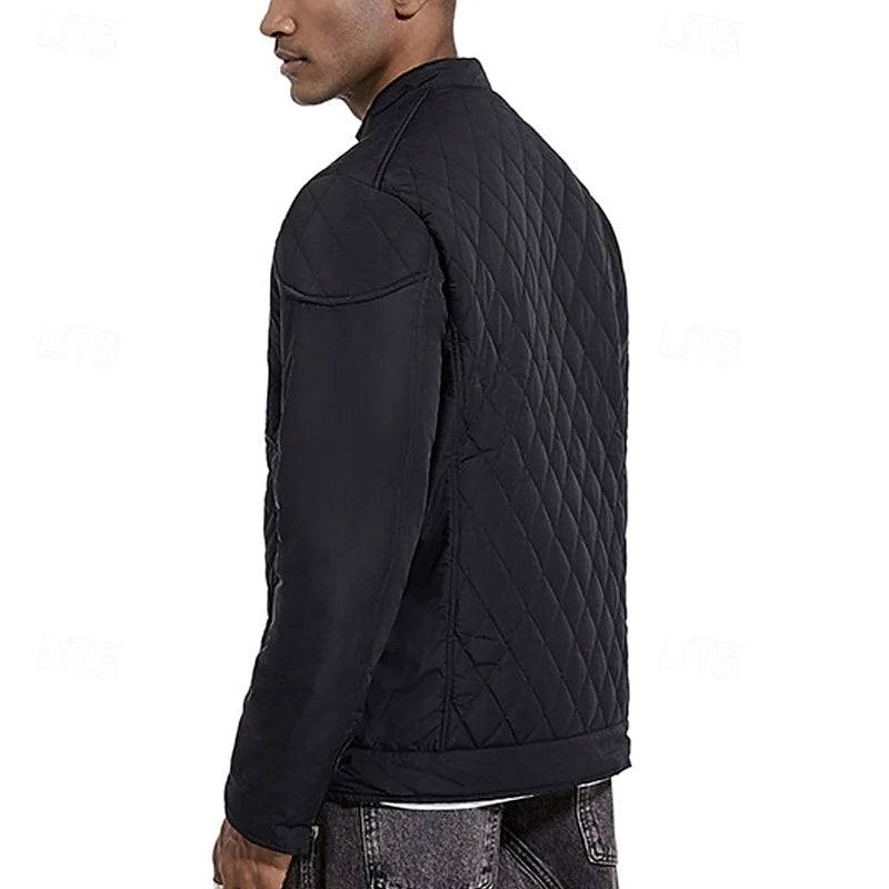 Diamond-Quilted Stand-Collar Jacket | Women's Outerwear 6