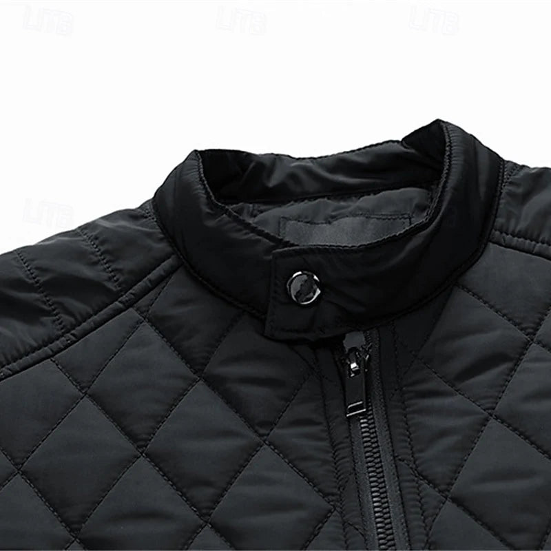 Diamond-Quilted Stand-Collar Jacket | Women's Outerwear 7