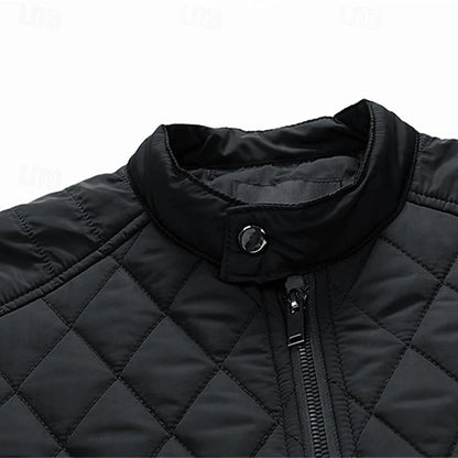 Diamond-Quilted Stand-Collar Jacket | Women's Outerwear 7