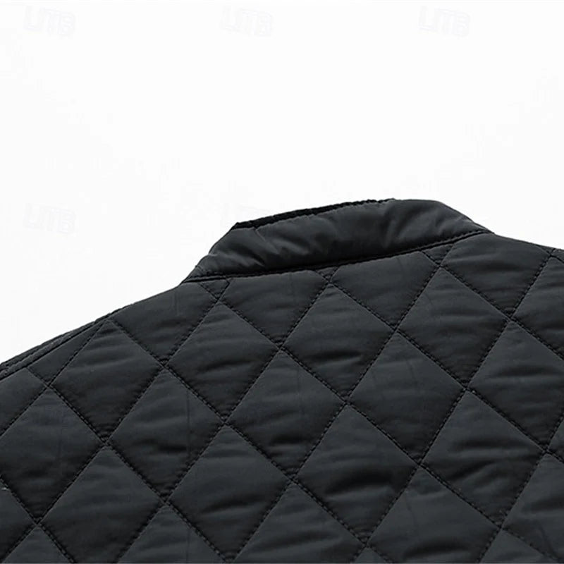 Diamond-Quilted Stand-Collar Jacket | Women's Outerwear 8