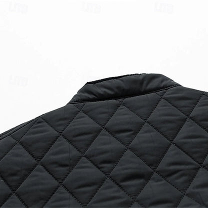 Diamond-Quilted Stand-Collar Jacket | Women's Outerwear 8