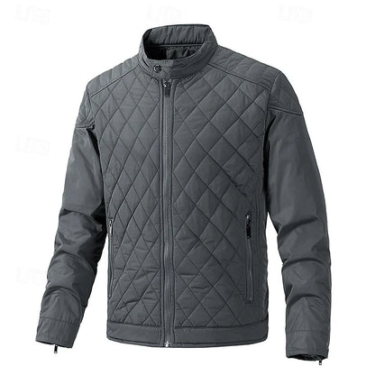 Diamond-Quilted Stand-Collar Jacket | Women's Outerwear 9