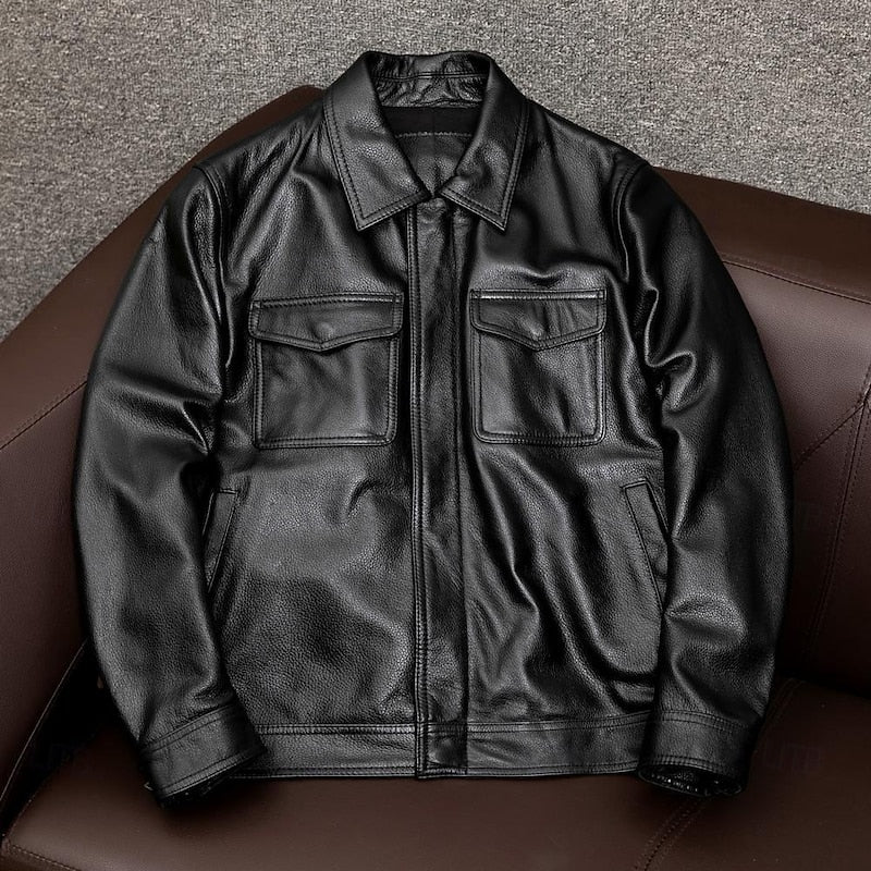 Donovan | Classic Leather Biker Jacket 0