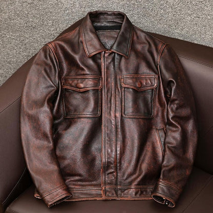 Donovan | Classic Leather Biker Jacket 4