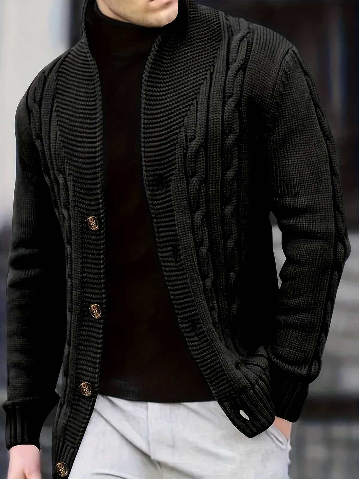 Donovan | Men’s Cable-Knit Button Cardigan 2