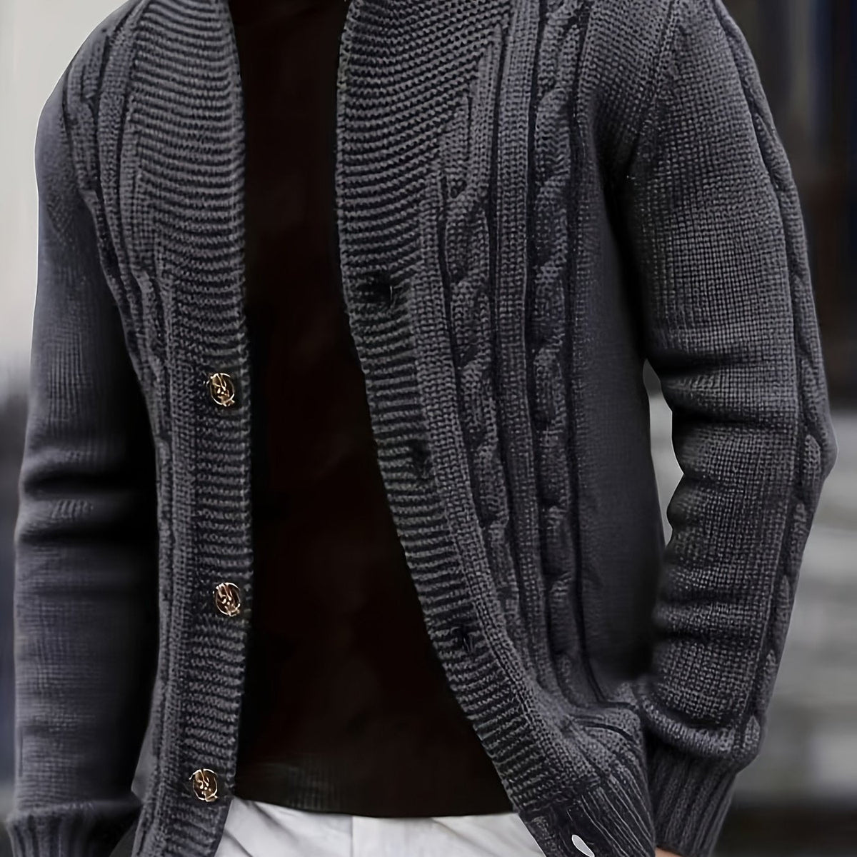 Donovan | Men’s Cable-Knit Button Cardigan 5