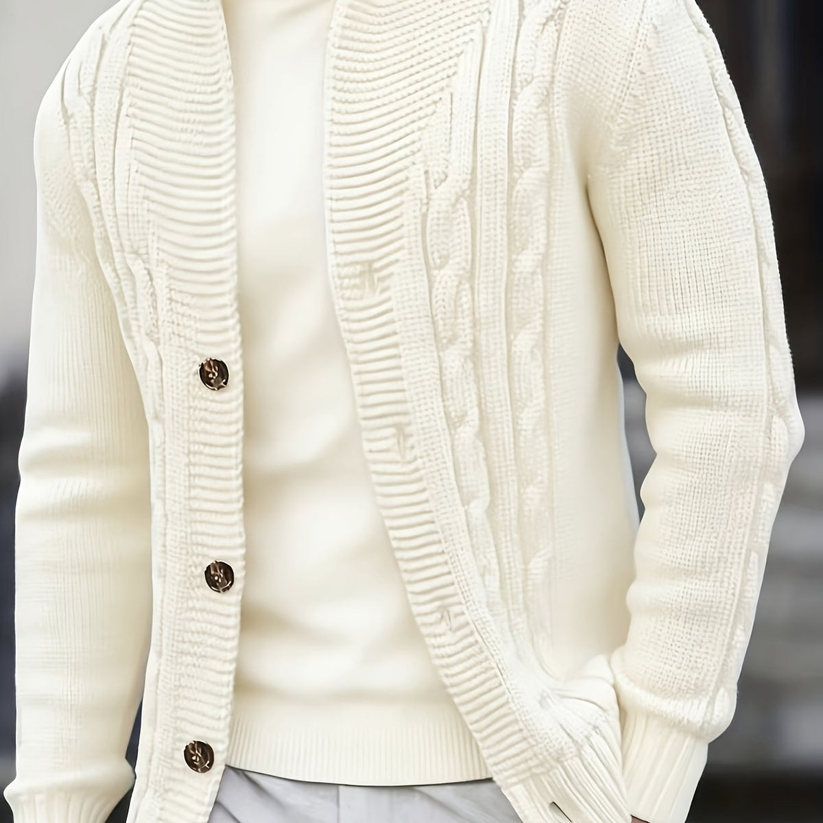 Donovan | Men’s Cable-Knit Button Cardigan 7