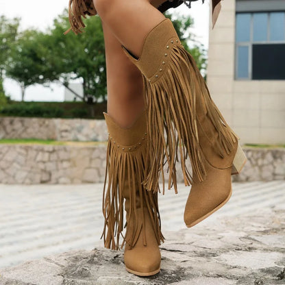 Elegant Cowboy Boots for Women with Fringe | Western Boots 1