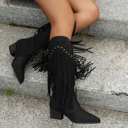 Elegant Cowboy Boots for Women with Fringe | Western Boots 2