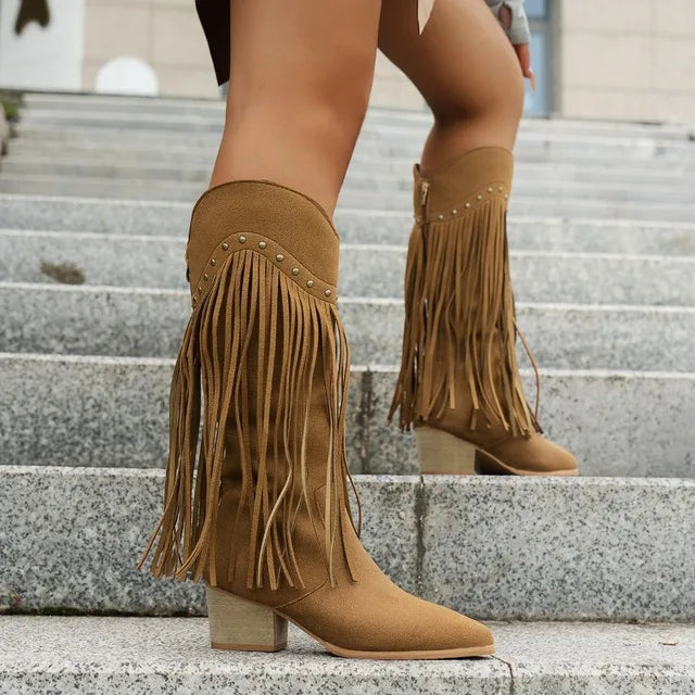 Elegant Cowboy Boots for Women with Fringe | Western Boots 4