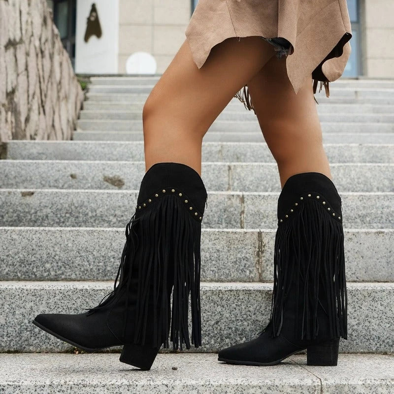 Elegant Cowboy Boots for Women with Fringe | Western Boots 5