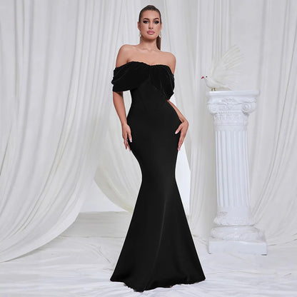 Elegant Off-Shoulder Mermaid Evening Dress | Formal Gowns 1