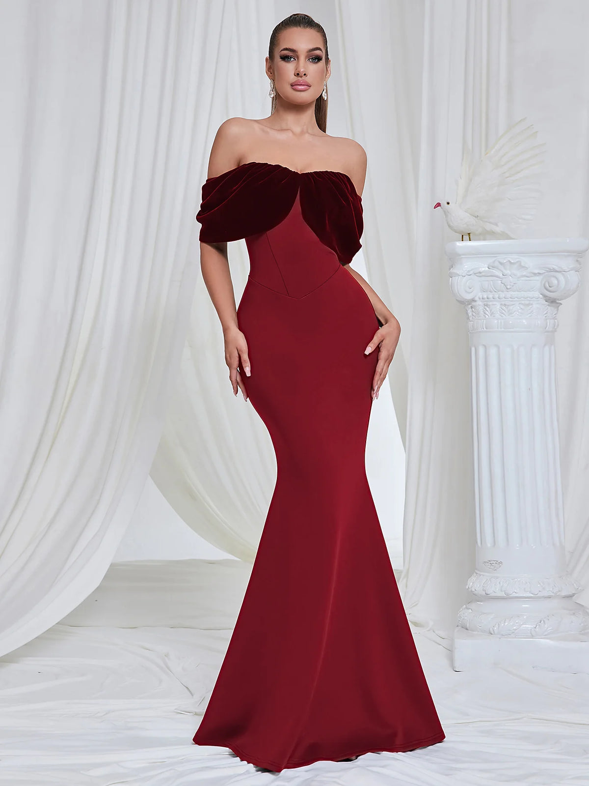 Elegant Off-Shoulder Mermaid Evening Dress | Formal Gowns 4