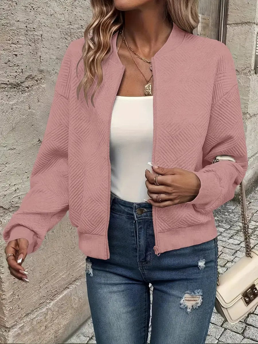 Emma Quilted Cropped Bomber Jacket for Women 5