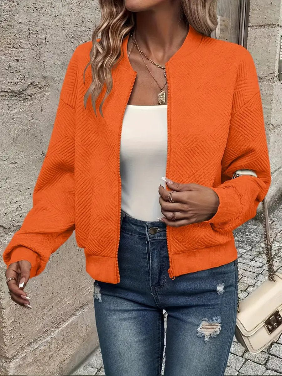 Emma Quilted Cropped Bomber Jacket for Women 6