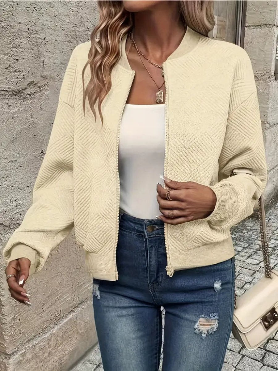 Emma Quilted Cropped Bomber Jacket for Women 8
