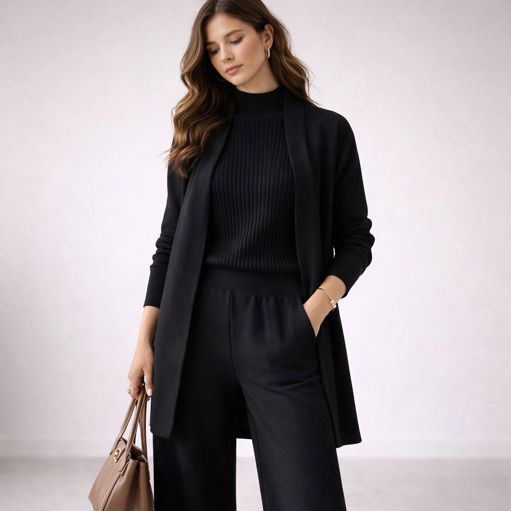 Emma | Women's Three-Piece Knit Lounge Set with Cardigan 2