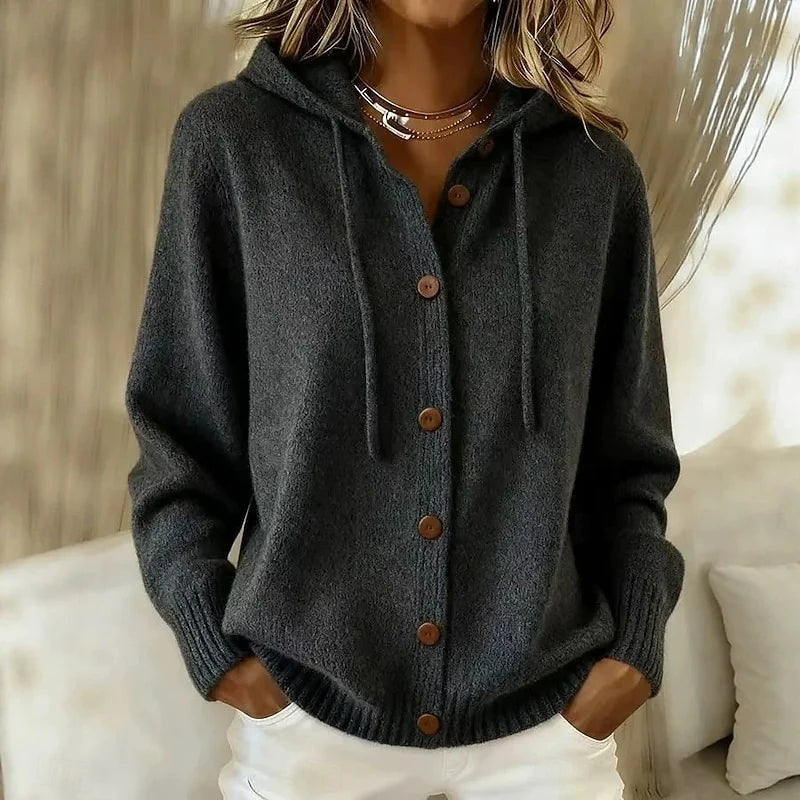 Estella | Women's Hooded Button-Front Cardigan Sweater 4