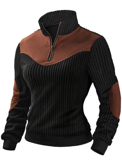 Everly | Half-Zip Ribbed Pullover for Women 3