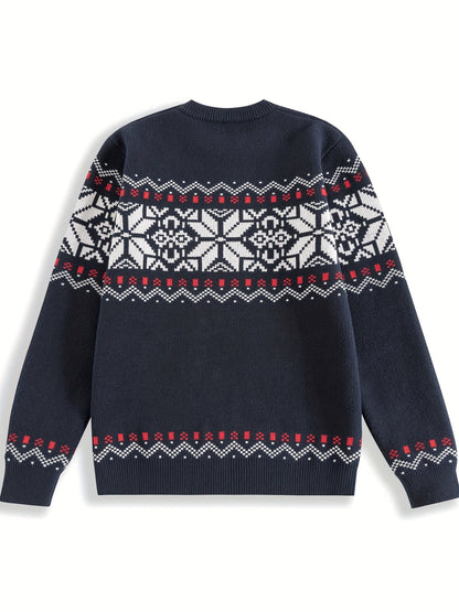 Fabian | Nordic Patterned Crewneck Sweater Wool Blend 1