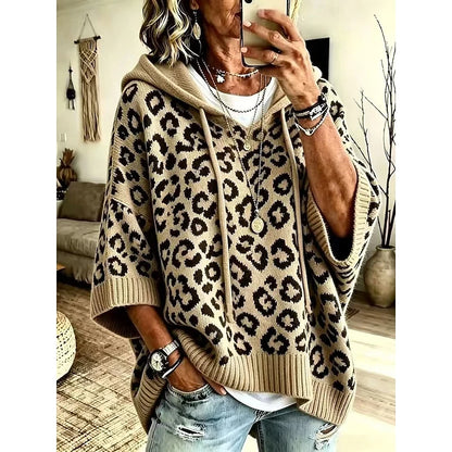 Fern | Relaxed Hooded Jumper Animal Print 0