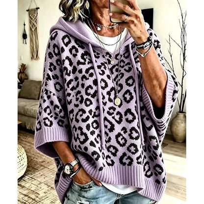 Fern | Relaxed Hooded Jumper Animal Print 5