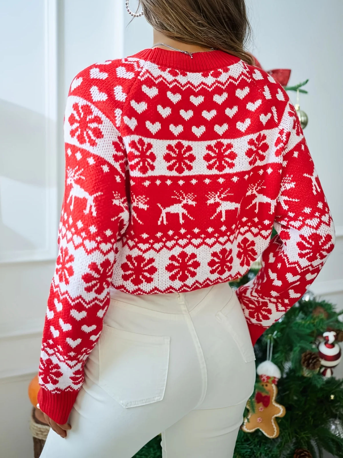 Festive Fair Isle Jumper | Women's Winter Knit Sweater 1
