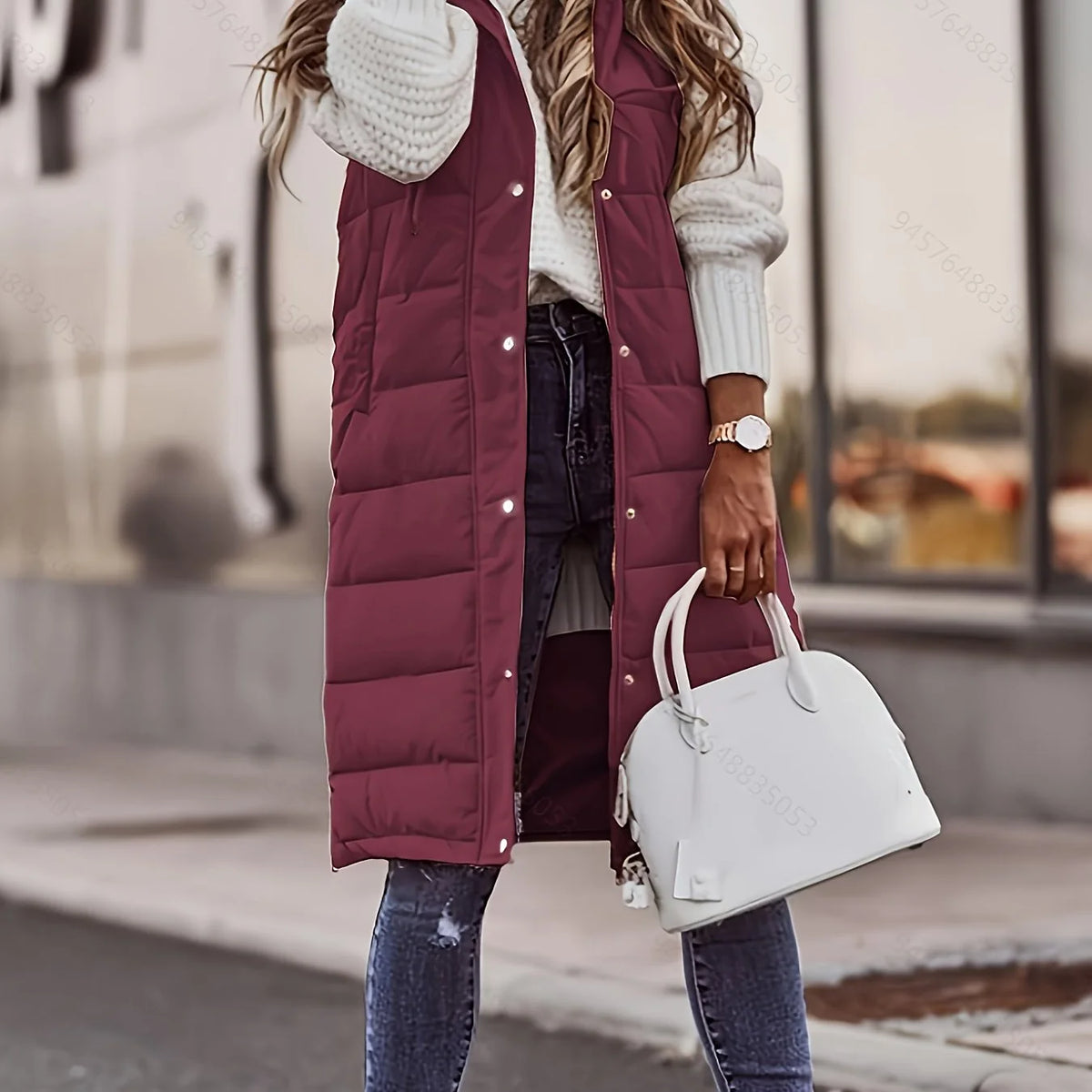 Flora | Longline Hooded Padded Gilet 0