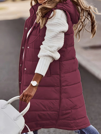 Flora | Longline Hooded Padded Gilet 4