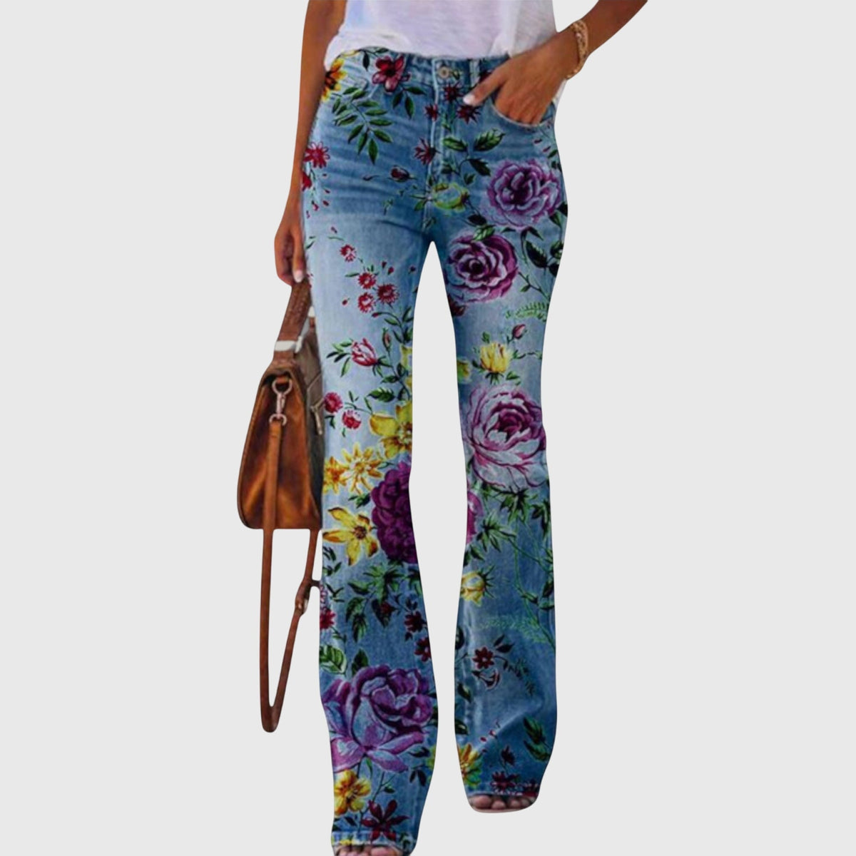 Floral Wide Leg Pants | Women's Stylish Comfort Trousers 0