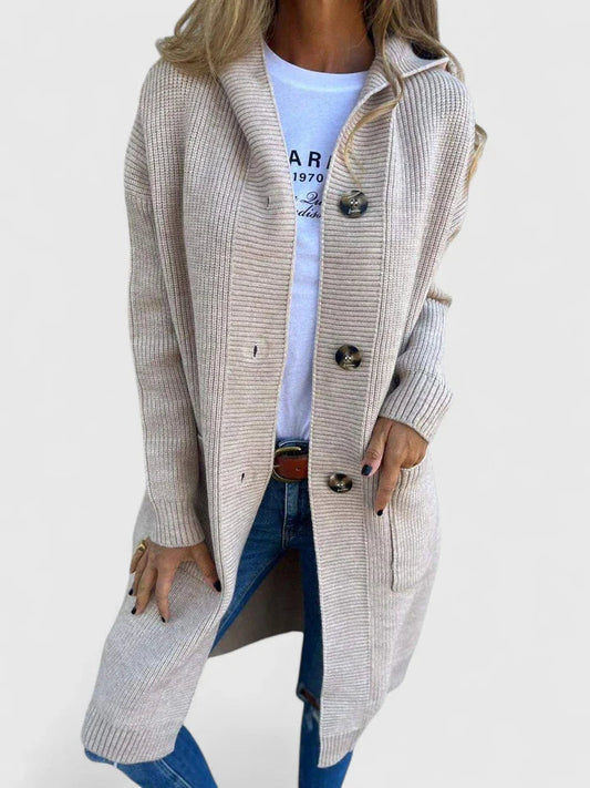 Giulyanrah Comfortable Cardigan | Longline Button-Up Sweater 0