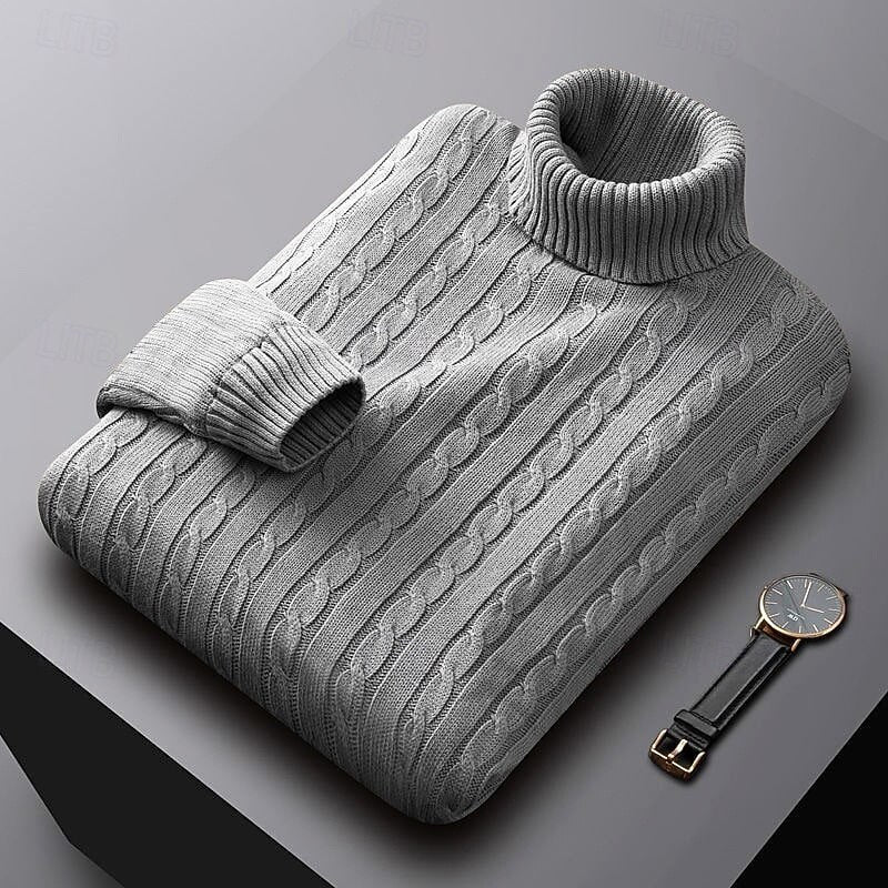 Gregory | Cable-Knit Turtleneck Jumper 0