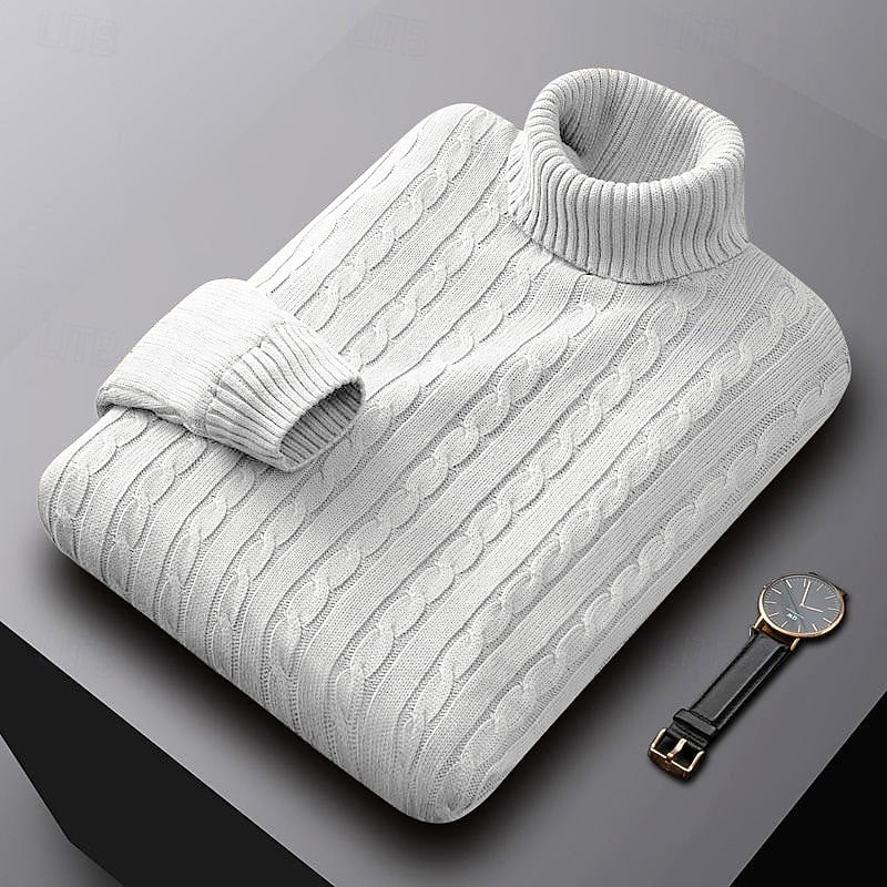 Gregory | Cable-Knit Turtleneck Jumper 1