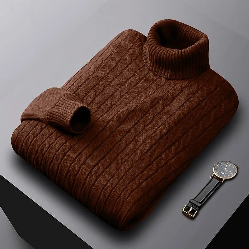 Gregory | Cable-Knit Turtleneck Jumper 10
