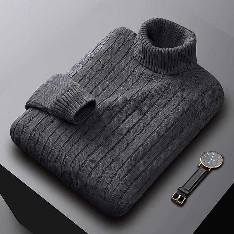 Gregory | Cable-Knit Turtleneck Jumper 11