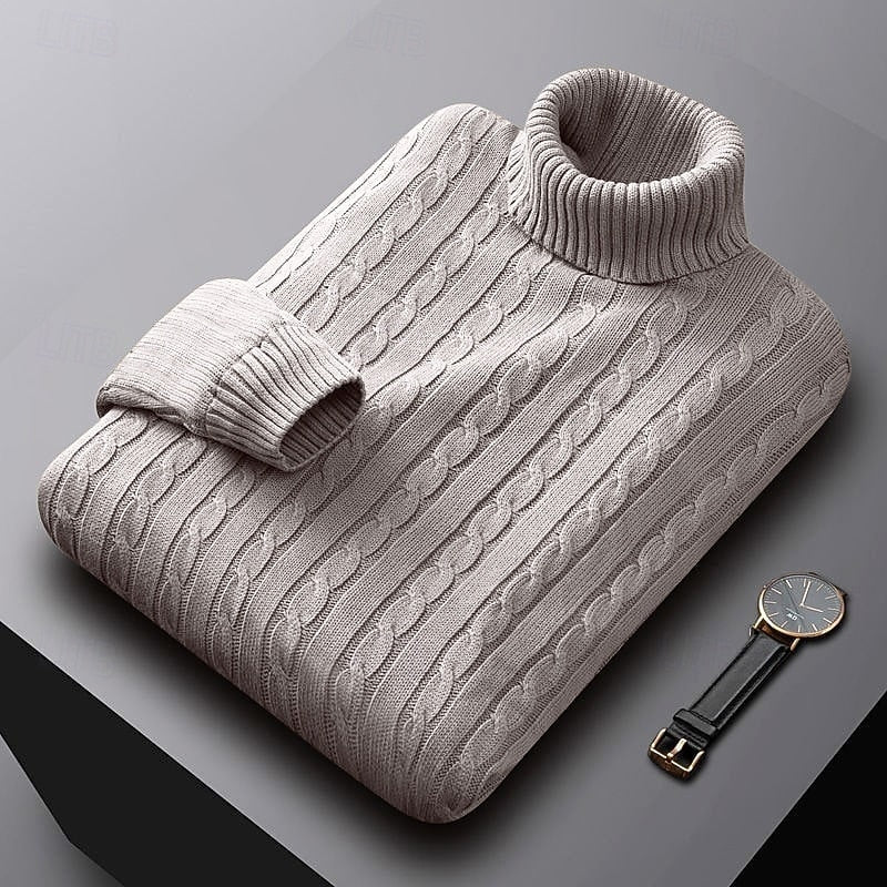 Gregory | Cable-Knit Turtleneck Jumper 2