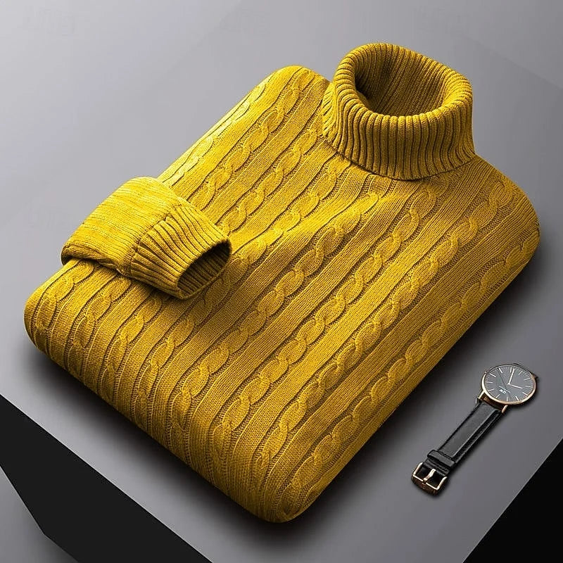 Gregory | Cable-Knit Turtleneck Jumper 3