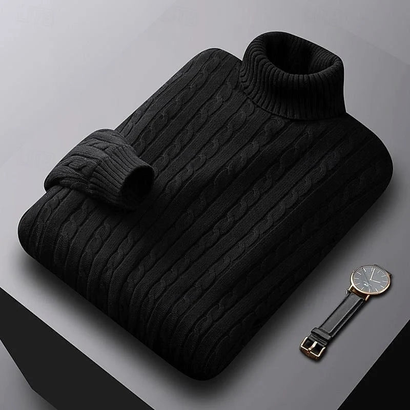 Gregory | Cable-Knit Turtleneck Jumper 5